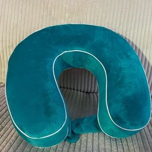 Turquoise travel pillow